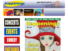Tablet Screenshot of happeningsmagazine.net